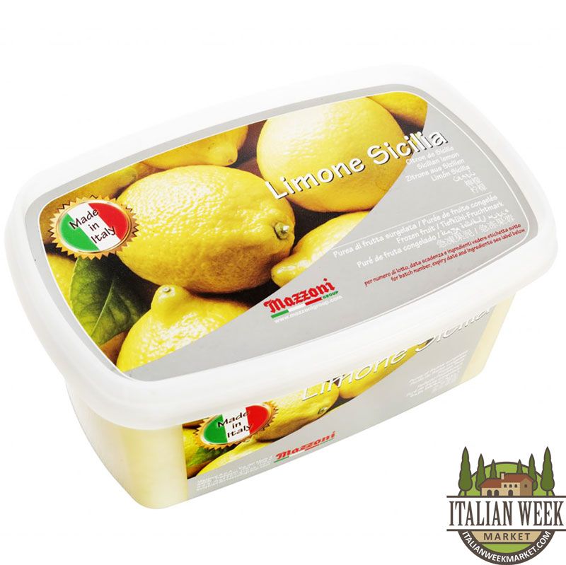 Пюре из лимона замороженное натуральное без сахара Mazzoni, 1 кг