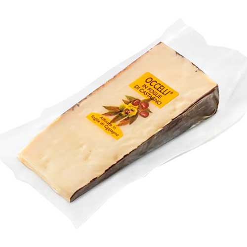 Сыр из козьего и коровьего молока в каштановых листьях, Occelli, 140 г