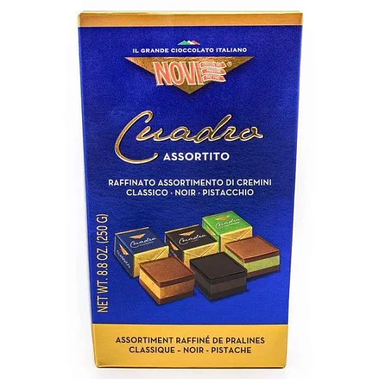 Пралине ассорти (классические, горький шоколад, фисташка) Cuadro Assortiti 3415 NOVI, 250 г