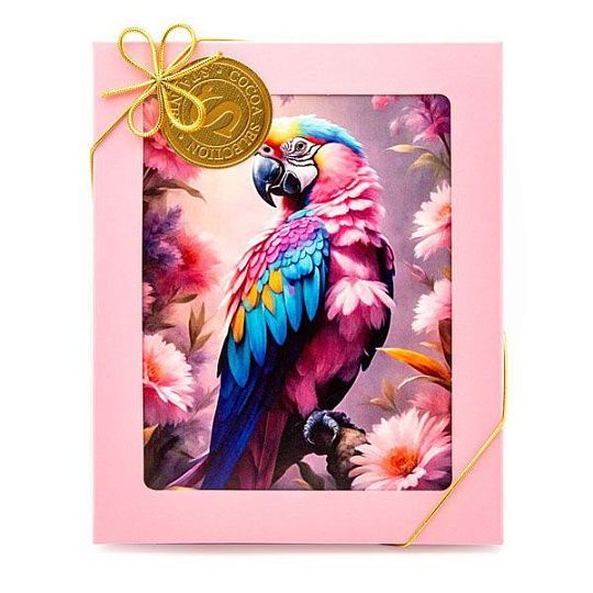 Пралине ассорти Cocoa Selection 4175S, Stainer, 130 г (розовая коробка с попугаем) 