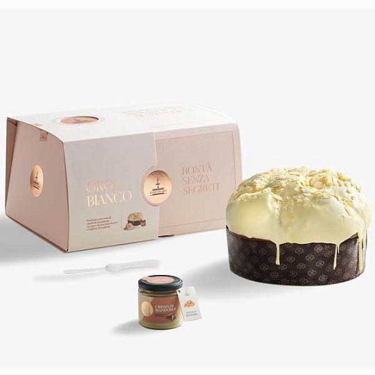 Набор ORO BIANCO (панеттоне, нож, крем), FIASCONARO, 1 кг (карт/кор)