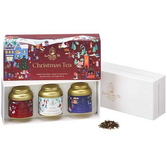 Набор трех видов чая CHRISTMAS TEA, LA VIA DEL TE, 120 г (ж/б в подарочной коробке)