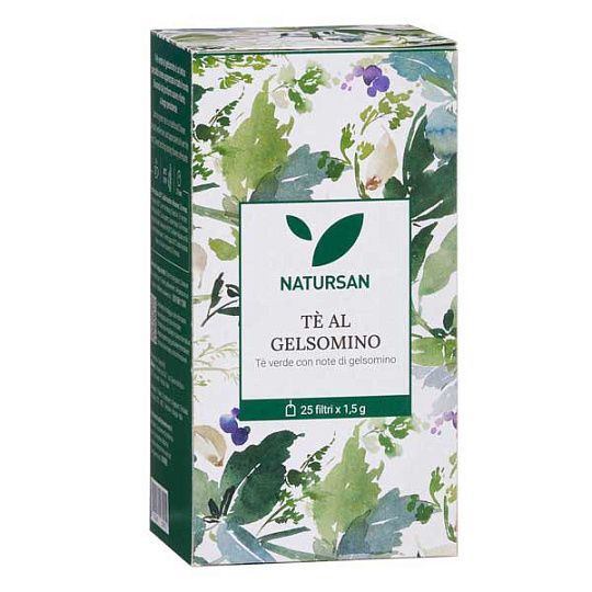 Чай зеленый GELSOMINO с жасмином, 25 пакетиков, NATURSAN, 37,5 кг (карт/кор)