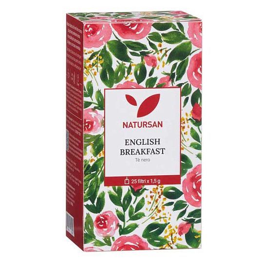 Чай черный Английский завтрак, 25 пакетиков, NATURSAN, 37,5 кг (карт/кор)