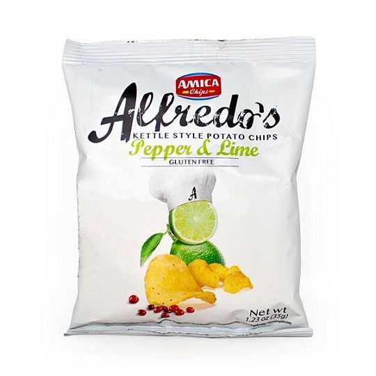 Чипсы картофельные со вкусом перца и лайма ALFREDO'S Amica Chips, 35 г