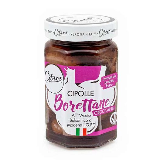 Лук мелкий Борреттане в бальзамическом уксусе из Модены IGP CITRES, 290 г(ст/б)