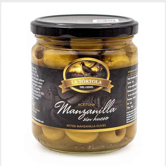 Оливки зеленые без косточек Manzanilla, La Tortola, 370 г (ст/б) 