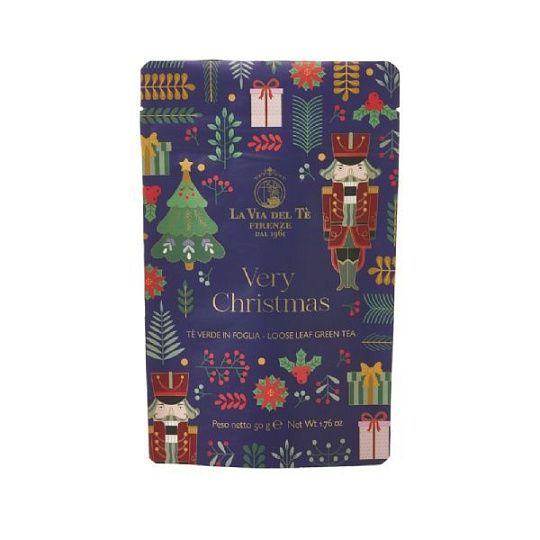 Чай зеленый листовой VERY CHRISTMAS, LA VIA DEL TE, 50 г (пакет)