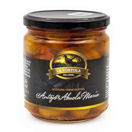 Оливки зеленые с косточками El antojo de la abuela María, La Tortola, 370 г (ст/б) 