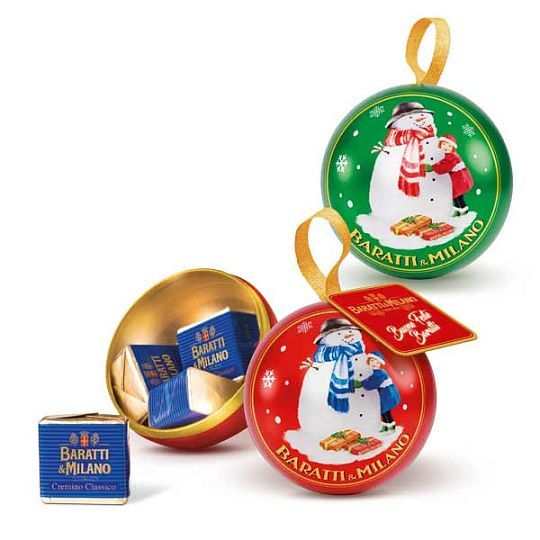 Пралине Кремино классико в Новогоднем шаре, 4787, BARATTI&MILANO, 40 г (жест/кор)