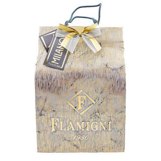 Панеттоне Milano с изюмом и цукатами в подарочном пакете Flamigni, 1 кг