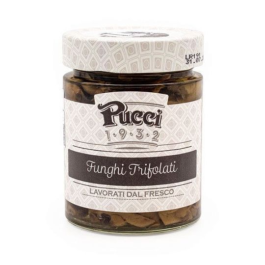 Грибы шампиньоны резаные обжаренные PUCCI, 200 г (ст/б)