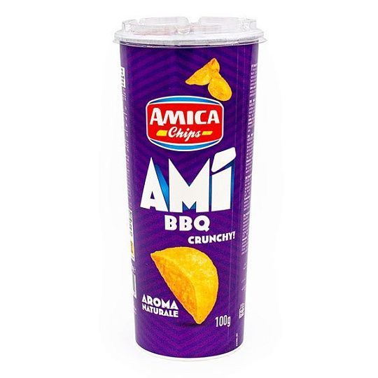 Снек картофельный со вкусом барбекю AMI, AMICA CHIPS, 100 г (туба)
