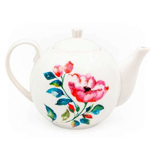 Чайник из фарфора Синие цветы (BLUE FLOWERS) в картонной коробке 600 мл REGINADIFIORI