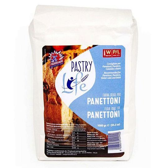 Мука пшеничная типа 00, для приготовления панеттоне, пандоро, коломба и баба, Molino Ferrari, 1 кг