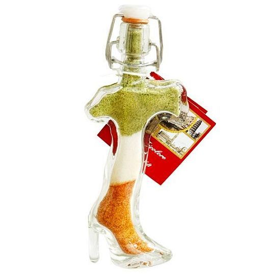 Соль морская триколор, бутылка в форме итальянского сапога, Antico Pastificio Umbro, 40 г (ст/бут)