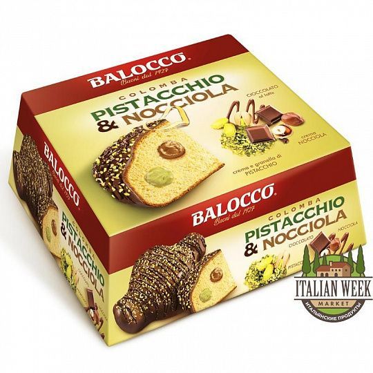 Коломба PISTACCHIO&NOCCIOLA (с фисташками и фундуком) Balocco, 750 г