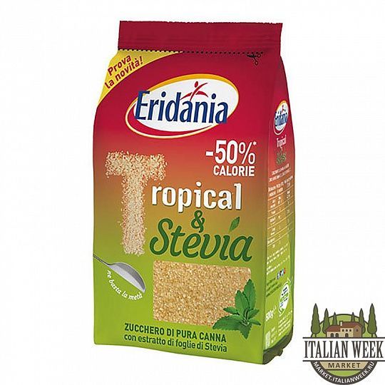 Сахарозаменитель на основе тростникового сахара и стевии Eridania