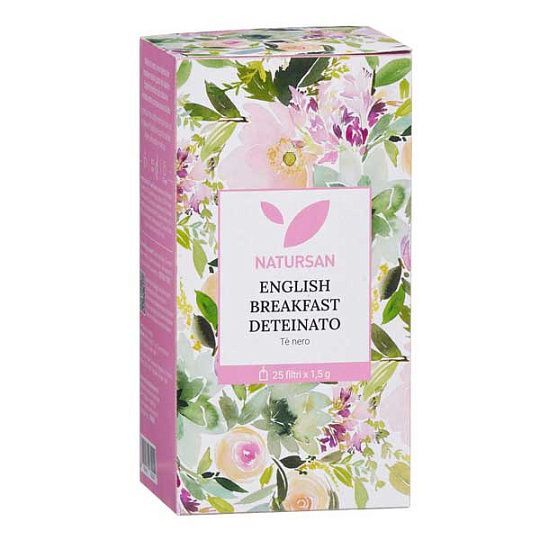 Чай черный без кофеина Английский завтрак, 25 пакетиков, NATURSAN, 37,5 кг (карт/кор)