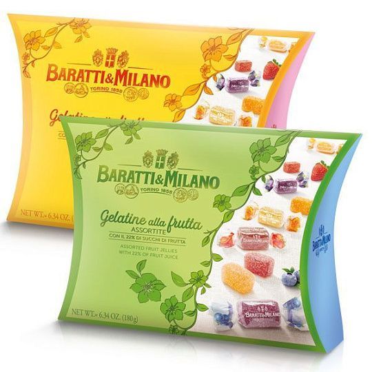 Мармелад фруктовый ассорти 5854, 6 вкусов, BARATTI&MILANO, 180 г (карт/кор)