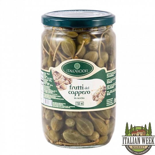 Каперсы с ножкой в уксусе Italcarciofi, 720 мл