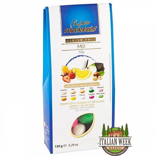 Миндаль в шоколаде фруктовый, ассорти Maxtris, 150 г